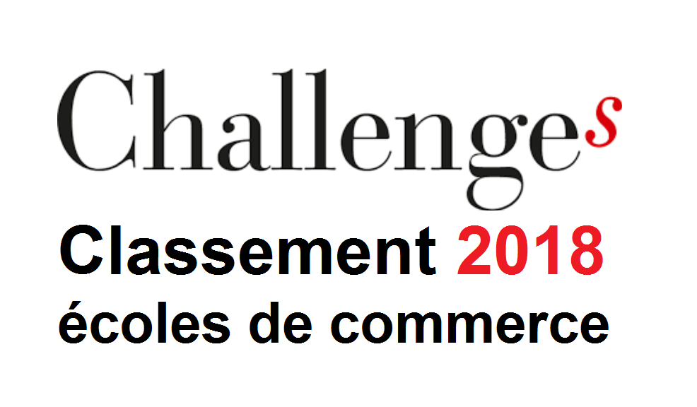 Classement écoles de commerce Challenges 2018